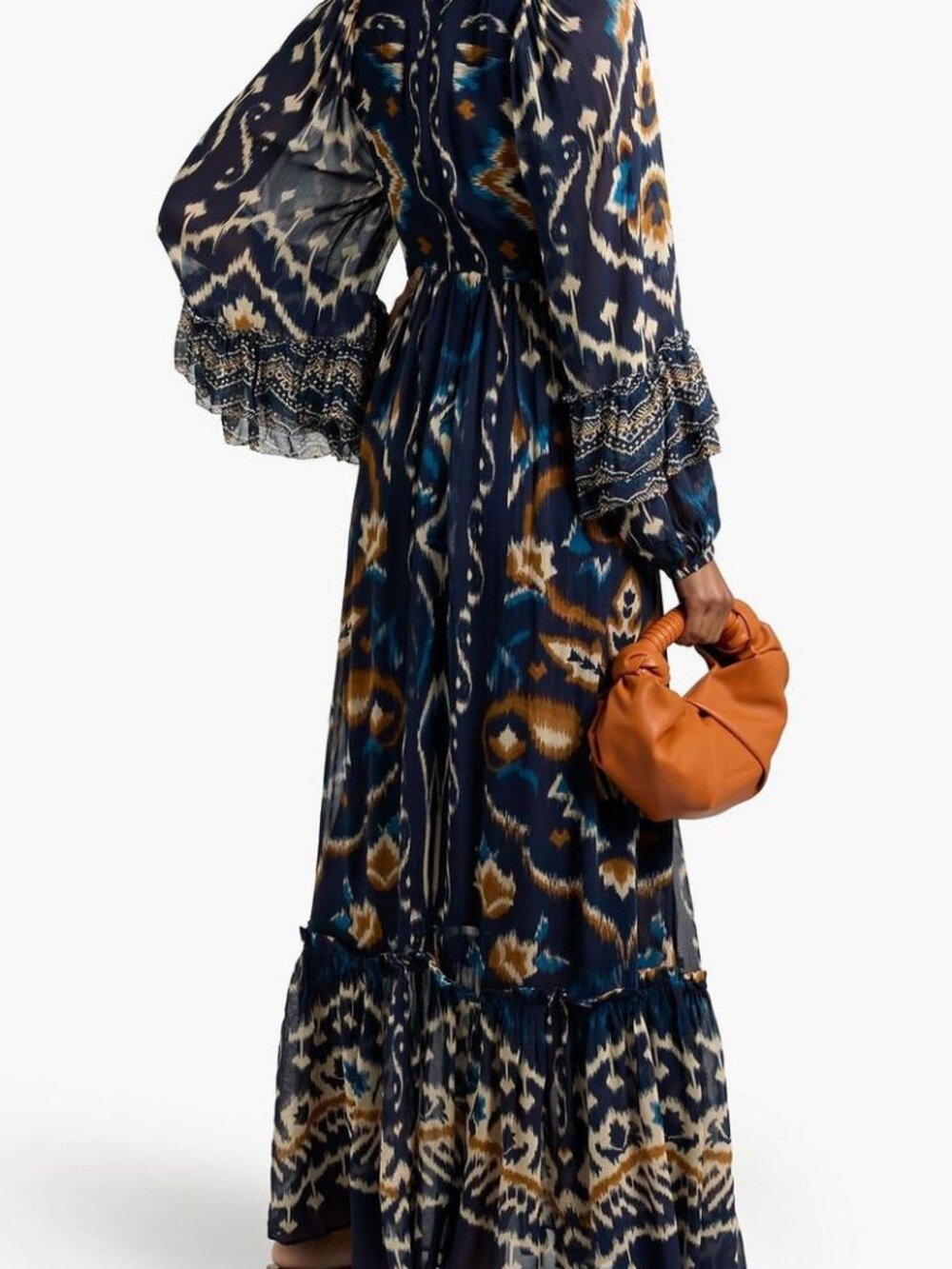 FARM RIO Pineapple Ikat Blue Maxi Dress (SIZE M) - Picture 2 of 7